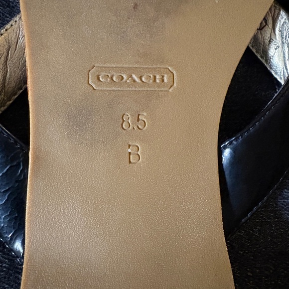 Coach Black and Tan Women's Sandals - Picture 4 of 5